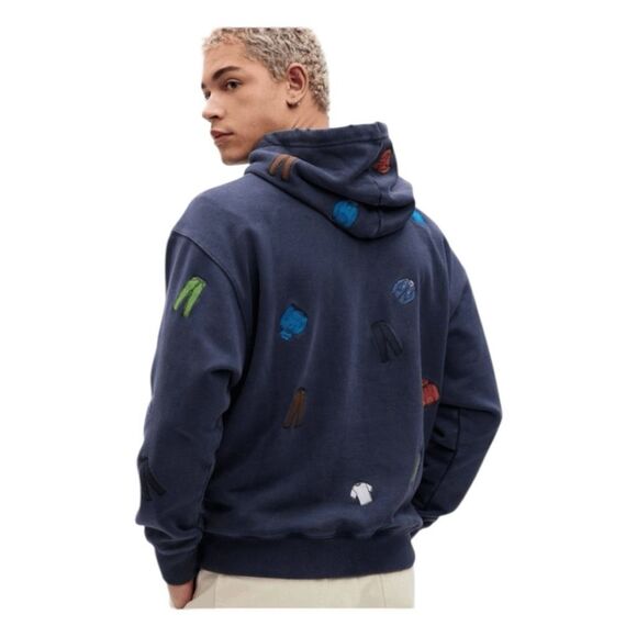 GAP Navy Hoodie with Colorful Graphics - Picture 3 of 16
